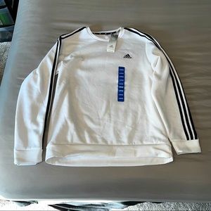 Adidas White Crewneck